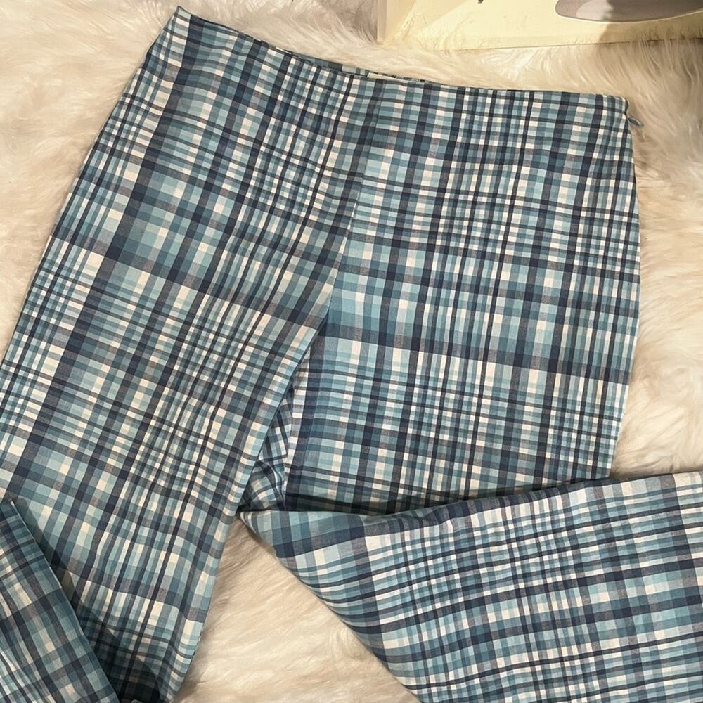 NEW Brooks Brothers 346 Preppy Cotton Poplin Plaid Y2K Capri Yacht Pants 6 NWOT - Picture 7 of 16